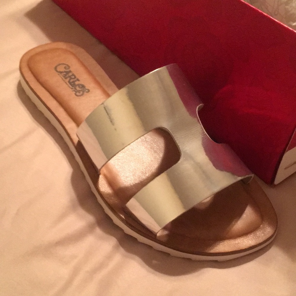 New in Box! Silver sandals